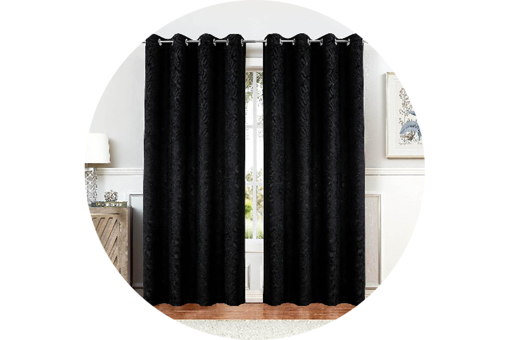 KLCC-FR-3528 Jiangsu factory customized modern luxury chenille fire retardant polyester blackout curtain fabric for living room