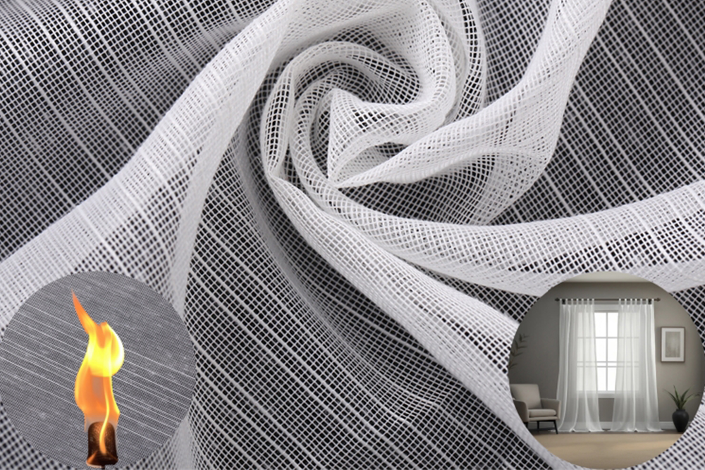 KLSC-FR-B17 customized best selling classic sheer curtain fabric voile jacquard knitted home textile fabric for hotel home curtain